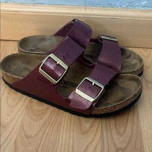 Birkenstock Arizona Two-Strap Sandals in Wine